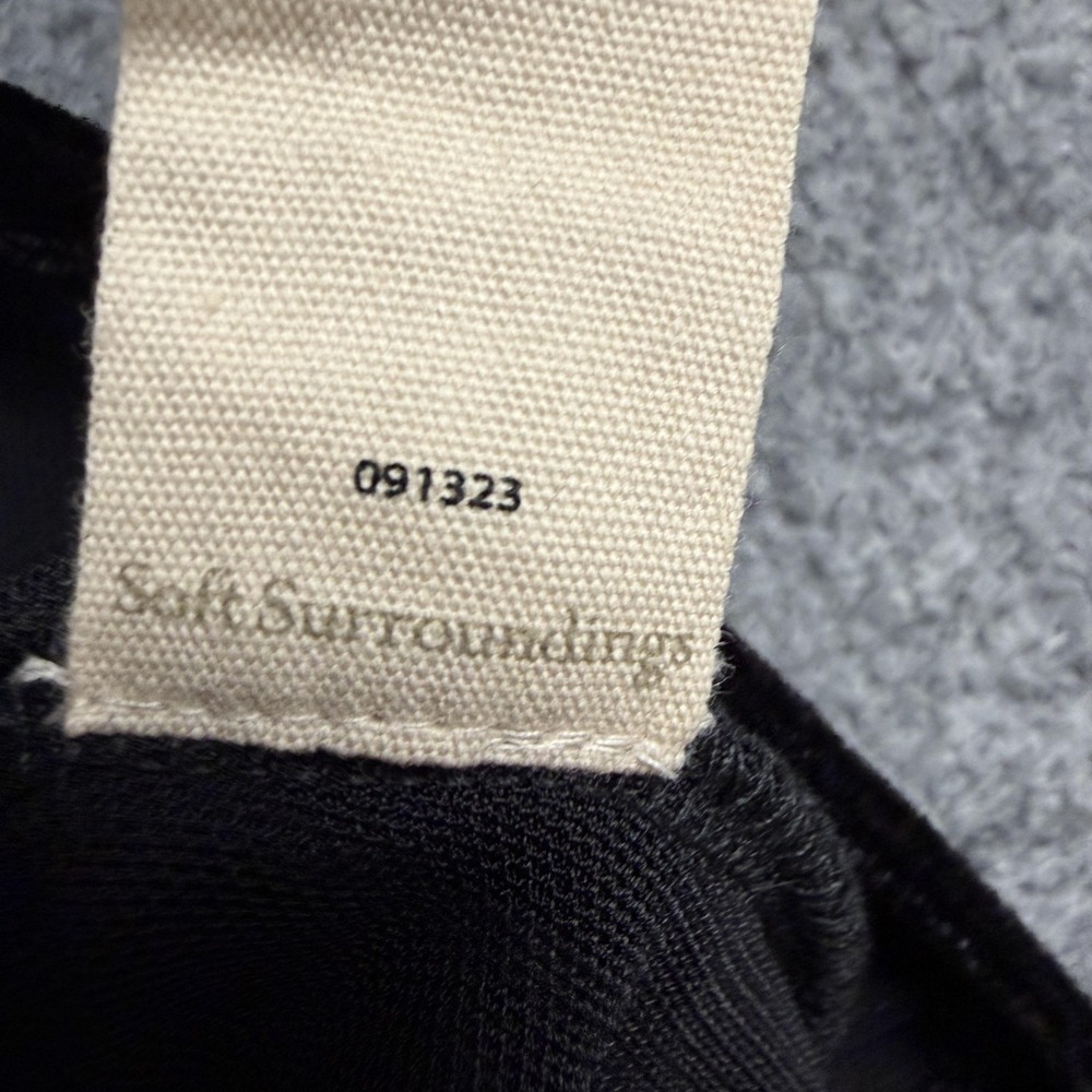 Soft Surroundings Shirt Womens Medium Black Velvet Tunic Wrap‎ Top Party Holiday - Picture 10 of 11